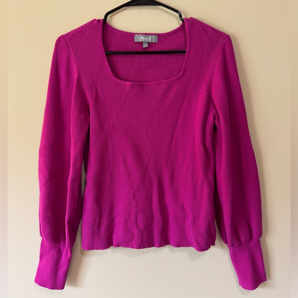 Fuchsia Square Neck Top